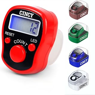CINCY Clicker Counter with LED for Day & Night Use | Instant Reset, Accurate & Quiet, Long Battery Life | for People, Laps, Pitch, Golf, Baseball, Fish Counting – 1 Pack