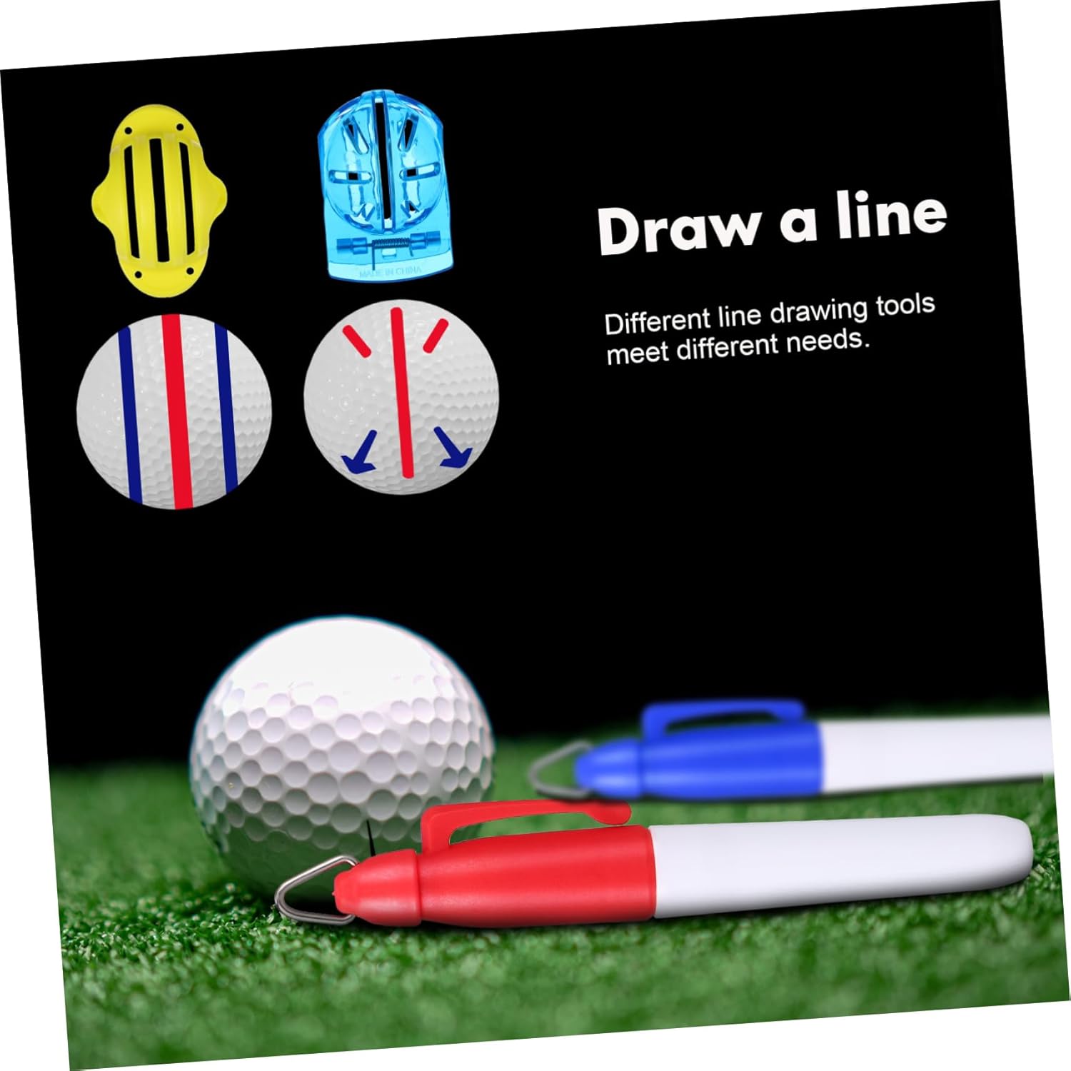 VICASKY Golfs Alignment Tool Golf Accessories Tools Marker Golf Marking Line Sure Golfs Ball Maker Golfing Parts