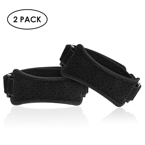 Miniatura 2 de Paquete de 2 correas de rodilla para rótula, soporte de rodilla ajustable para mujeres y hombres, vendaje rotuliano para aliviar el dolor de la
