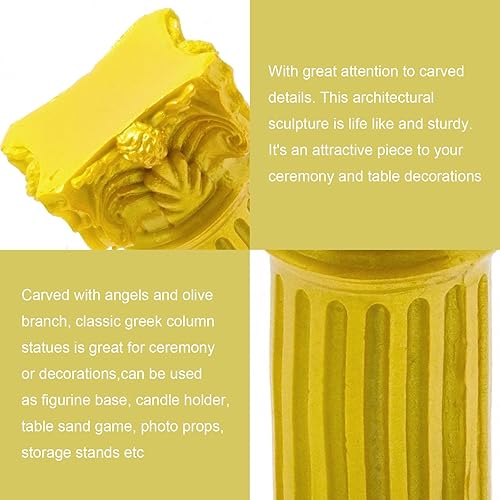 Miniatura 9 de Saihisday Mini columnas griegas de pilar romano, decoración de estatuas griegas, adorno artístico de resina para decoración de mesa de boda, patio