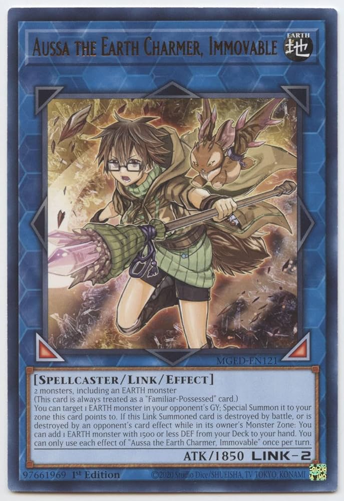 遊戯王OCG デュエルモンスターズ Aussa the Earth Charmer, Immovable Amazon.com: Aussa The Earth Charmer, Immovable - MGED-EN121