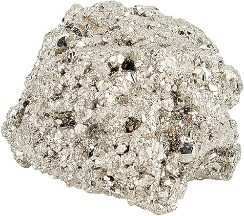 BENECREAT Racimo de pirita natural, piedra preciosa de cristal curativo, piedra preciosa mineral de roca dorada para decoración del hogar,