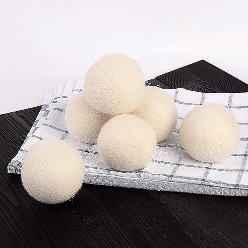 Miniatura 4 de Wool Dryer Balls 6 Pack Laundry Dryer Balls Reusable and Handmade 100 Organic New Wool Natural Fabric Softener Dryer Sheets Alternative and Reduce