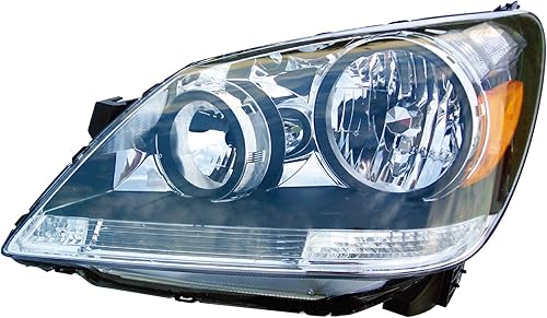 EPIC LIGHTING Reemplazo de la lente del faro y el conjunto de la carcasa para Honda 2005-2007 Odyssey HO2518108 33151SHJA01 Lado izquierdo del