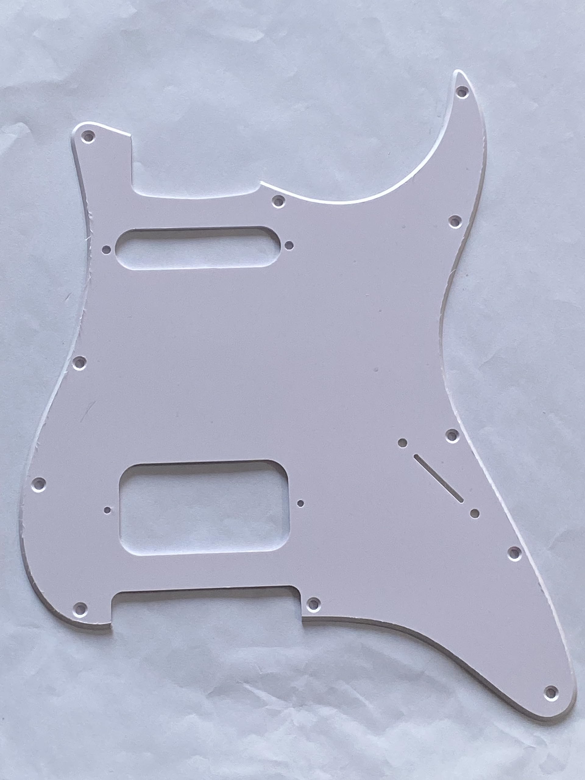 For Fender 11 Screw hole HS Pickup Strat Guitar Pickguard (1 Ply White)
