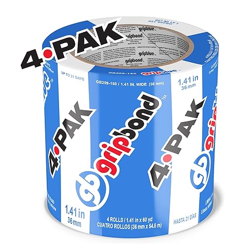 Miniatura 40 de Blue Painters - Cinta adhesiva de 2 pulgadas de ancho, a granel, 24 rollos de cinta adhesiva, "grado profesional", produce líneas exactas en paredes