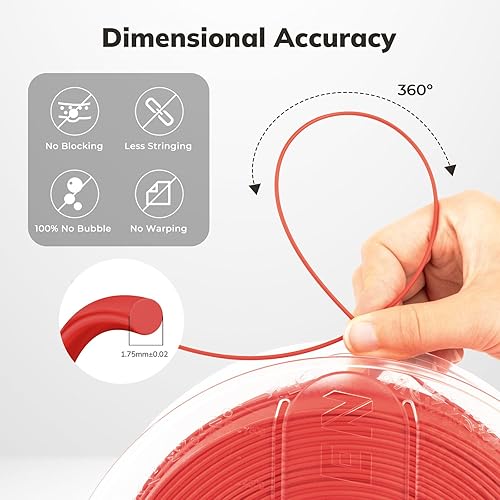 Miniatura 9 de AMOLEN Filamento PLA de triple color seda para impresora 3D de 0.069 in, filamento de coextrusión verde fucsia dorado, 2.2 libras