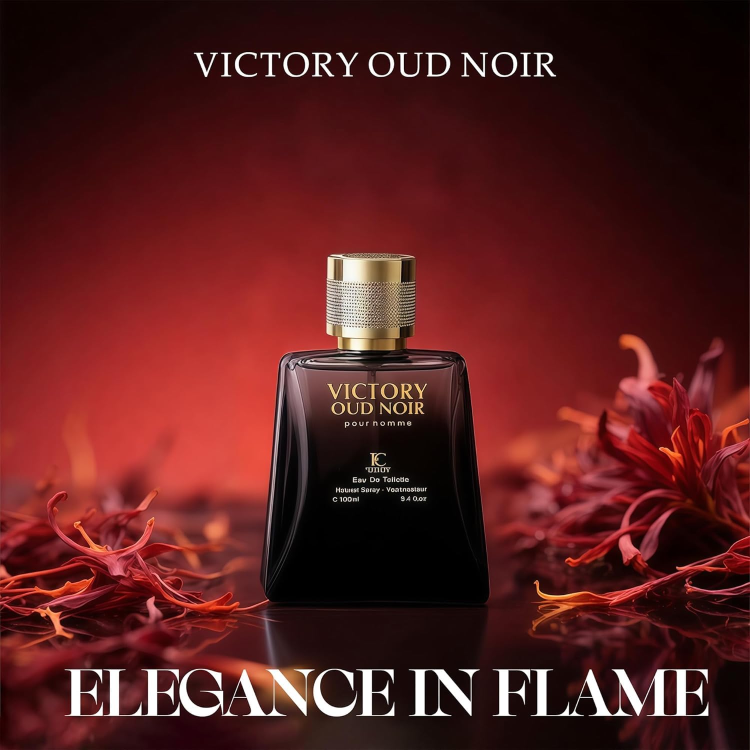 Men’s Cologne 4-Pack Gift Set – Naval Red, Platinum Pour Homme, Victory Oud Noir & Victory Dark Blue Warm Spicy, Fresh Aquatic, Woody Aromatic & Dark Amber Scents – 3.4 Fl Oz Each