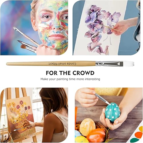 Vista 12 de conda - Juego de 24 pinceles de pintura con diferentes formas de mango de madera con estuche de pinceles de arte, pinceles profesionales para óleo