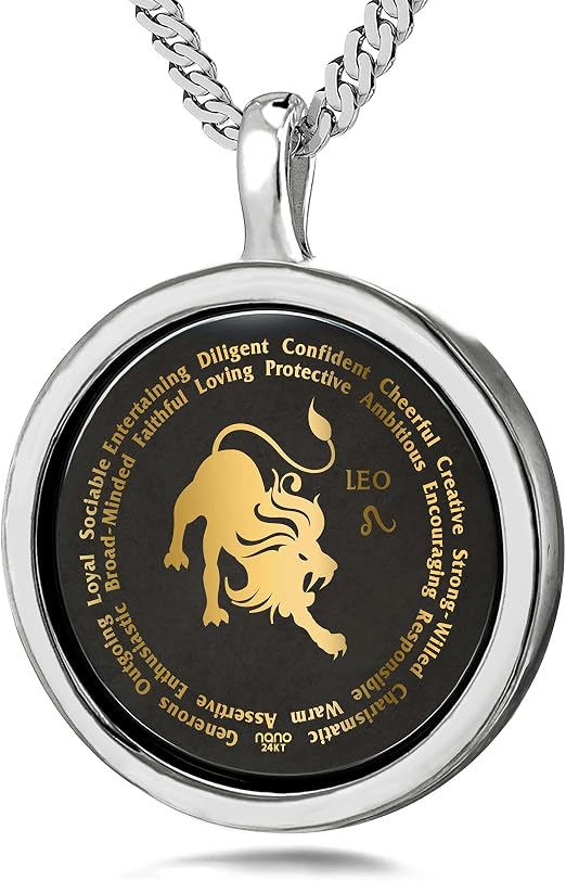 Gold Leo Necklace Zodiac Pendant 