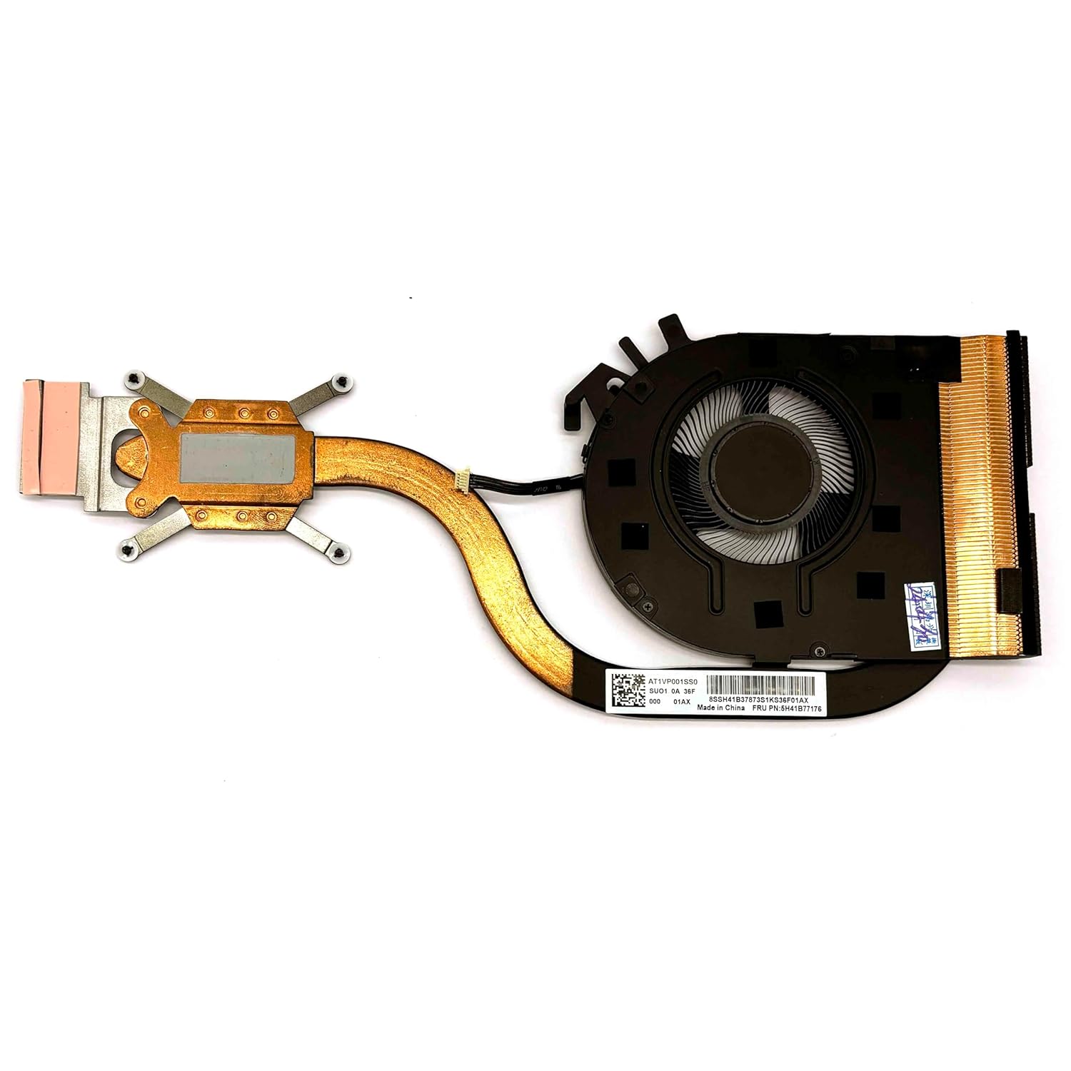 New Genuine CPU Cooling Fan with Heatsink Replacement for ThinkPad T14s Gen 2 (Type 20WM, 20WN) Laptop, P/N: 5H41B77174 5H41B77175 5H41B77176
