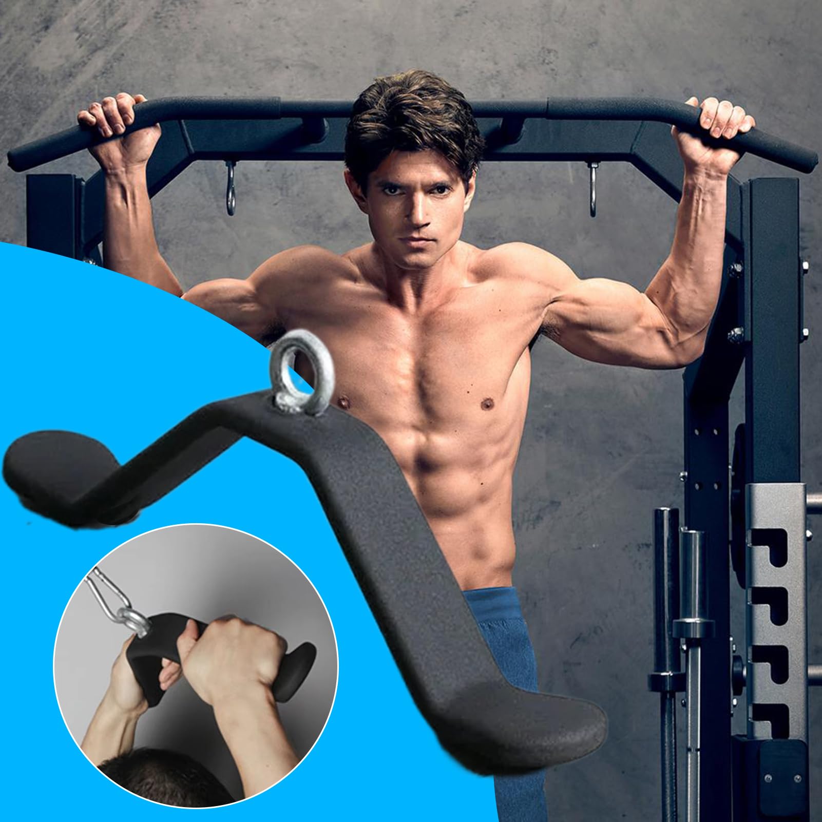 Barra per Allenamento Tricipiti Pulldown Multifunzionale Resistente | Accessorio Fitness Per Palestra Outdoor Allenamento Fitness Sport Potenziamento Muscolare E Del