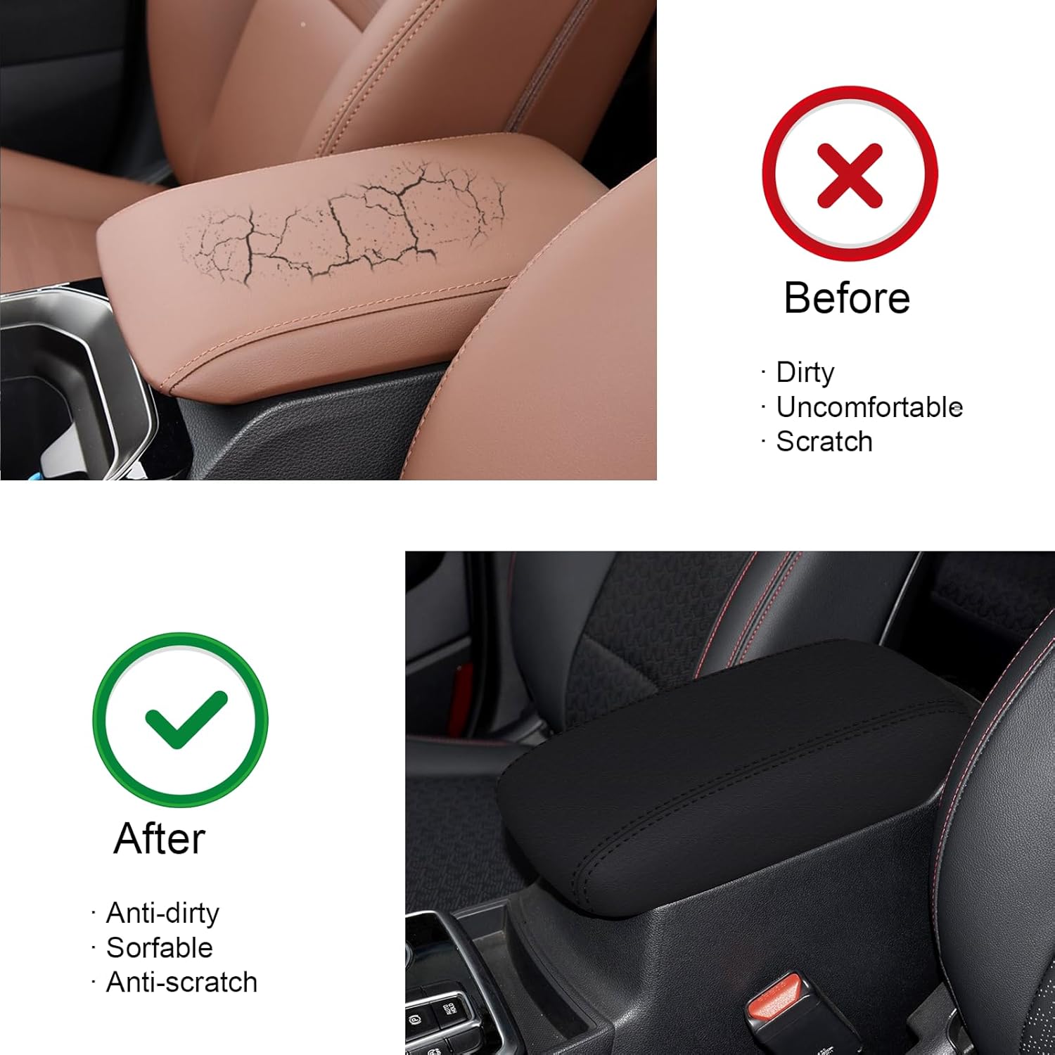 Center Console Cover for KIA Sportage 2017-2022(Black),Armrest Cover for Sportage 2017 2018 2019 2020 2021 2022