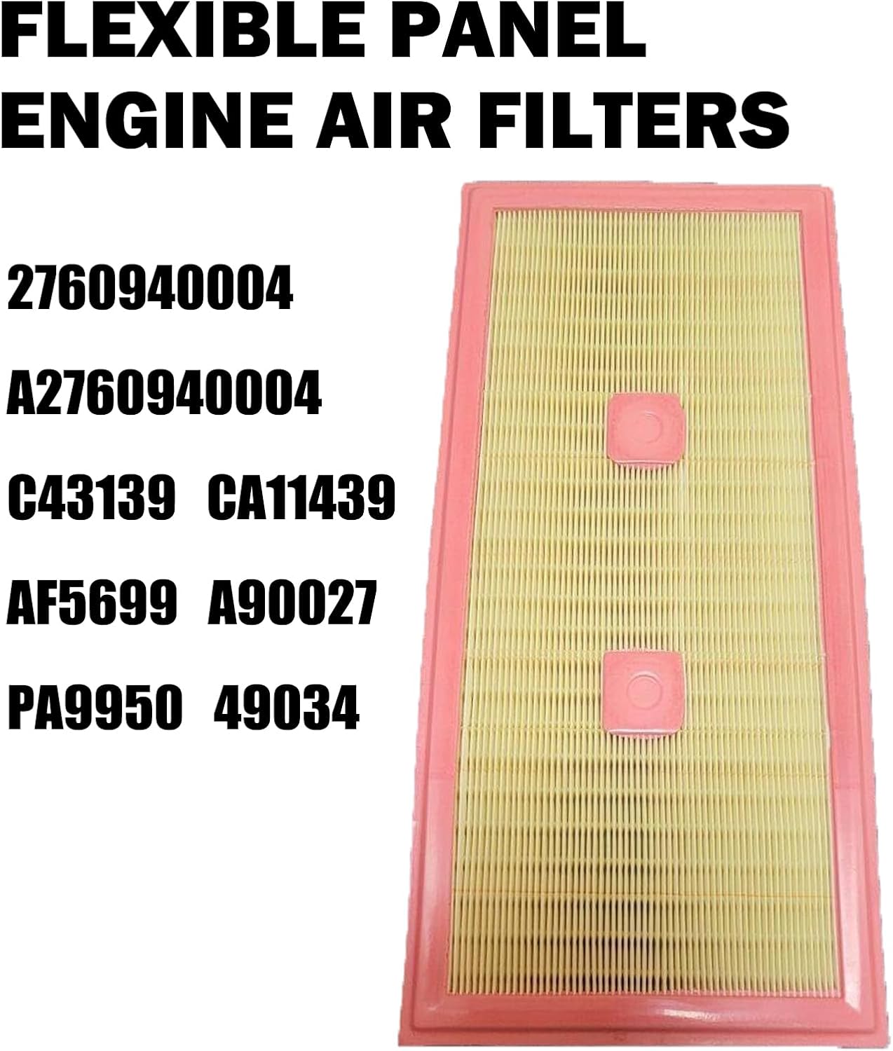 Engine Air Filters Compatible with 12-18 Mercedes-Benz W204 W212 C300 C350 E300 E350 E400 GLE350 GLK350 ML350 R350 3.5L Engine Cabin Air Filtration 2760940004 CA11439 AF5699 A90027