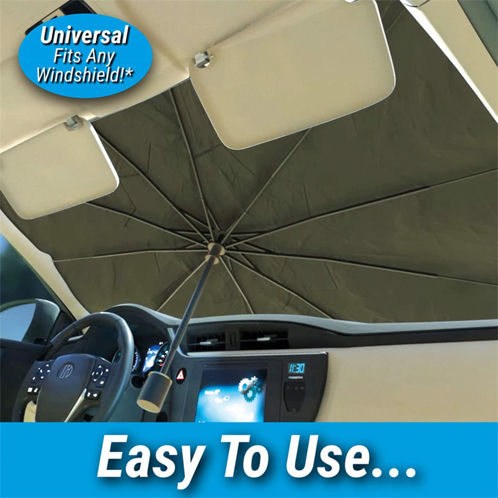 Auto-Windschutzscheiben-Sonnenschutz-Regenschirm – Faltbarer Schutz Auto-Sonnenschirm Sonnenschutz-Abdeckung UV-Block Automobil-Innenraum für die Meisten Fahrzeuge