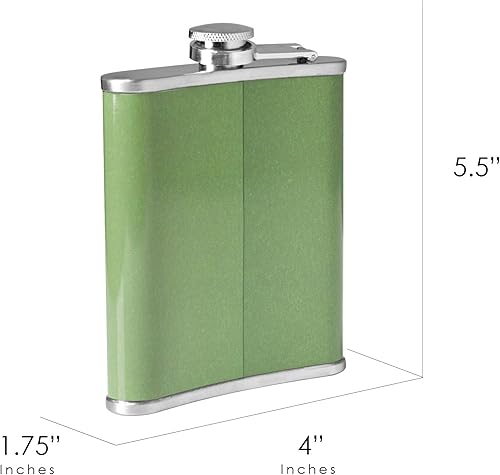 Miniatura 83 de American Art Decor Frasco de licor de 8 onzas – Petaca de acero inoxidable a prueba de fugas para whisky, vodka y tequila – Divertidos frascos