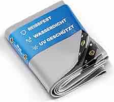 Telone Premium NEMAXX PLA65 Grigio 6x5m - Telo Copertura Resistente Con Occhielli, Impermeabile E Antistrappo Per Esterni - Foto 11