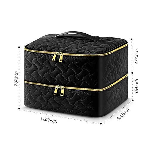 Miniatura 7 de Estuche organizador de esmalte de uñas con capacidad para 42 botellas (0.5 onzas líquidas), almacenamiento de esmalte de uñas de doble capa con