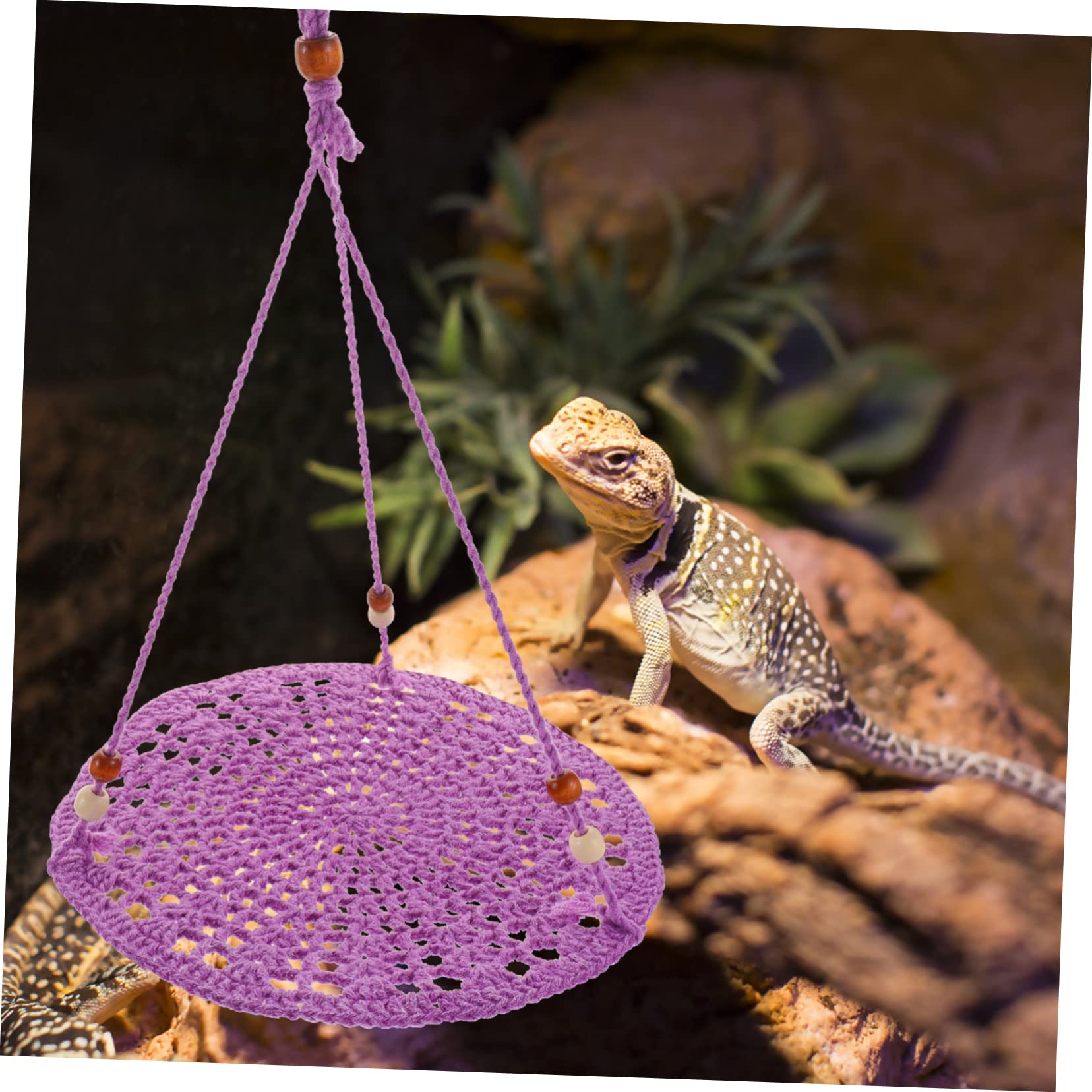 Housoutil 3pièces Hamac pour Reptiles Coton Jouet Suspendu pour Lézards Et Dragons Accessoire Créatif pour Terrarium Coloris pour Élargir Animaux
