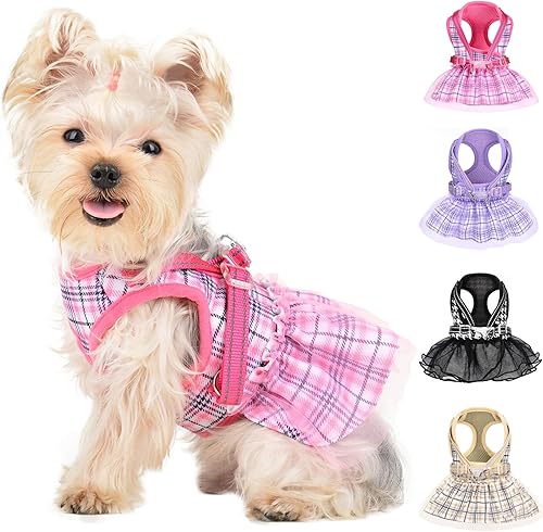 Arnés sin tirones para perro, chaleco de gasa para perro, transpirable, ajustable, sin tirones, para perros pequeños y medianos, suministros para