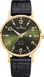 Thuringia Vintage Quartz 61140-133513 Orologio da polso uomo Classico semplice