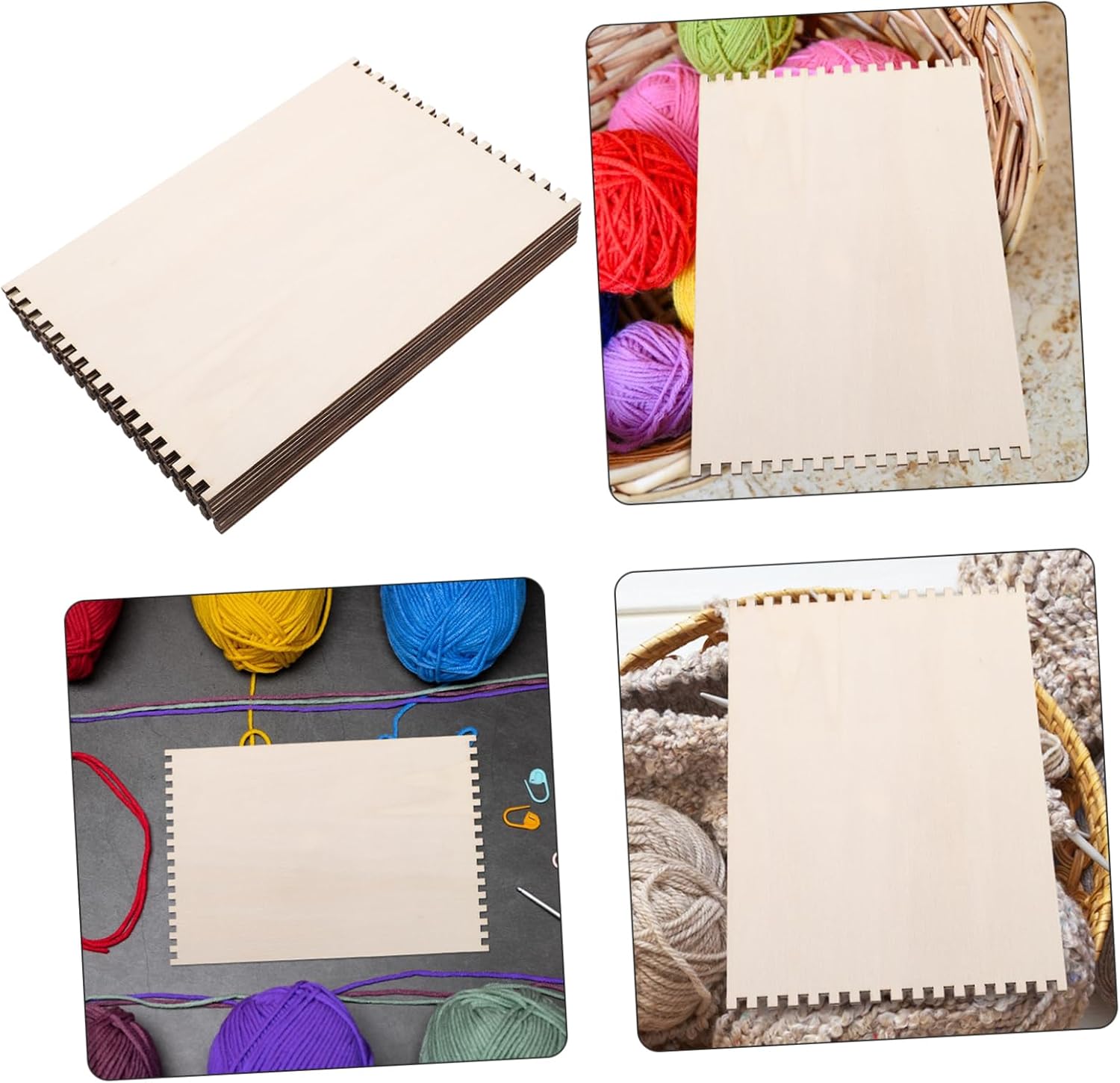 Wood Weaving Board Set for Beginners, 10pcs DIY Knitting Tool