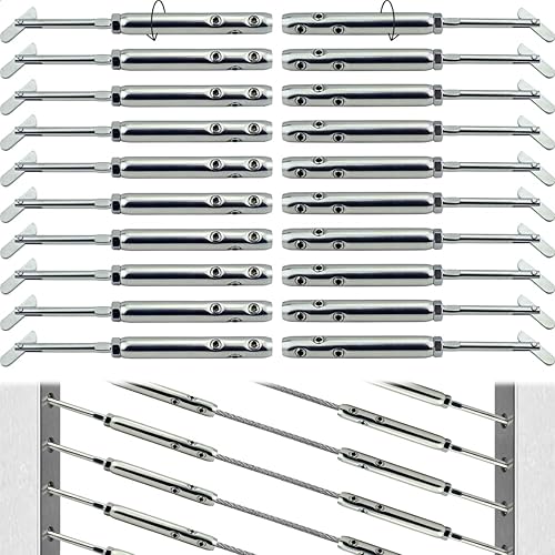 Iutuuk Tensores Swageless para postes de metal, kit de herramientas de barandilla de cable, para sistema de barandilla de cable de acero inoxidable