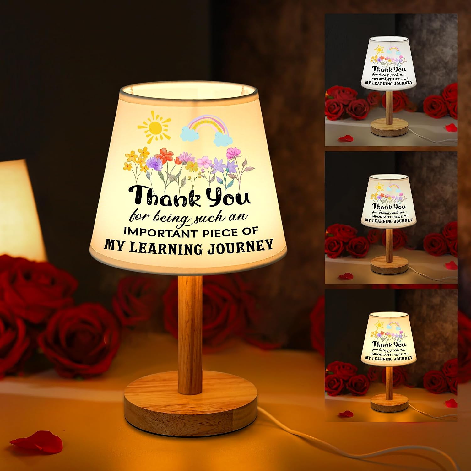 Thank You Gifts for Women, Teachers Valentines Mothers Day Christmas Birthday Gifts for Women Teacher Mom Grandma Aunt, Home Decor Lamp for Bedroom Office Living Room