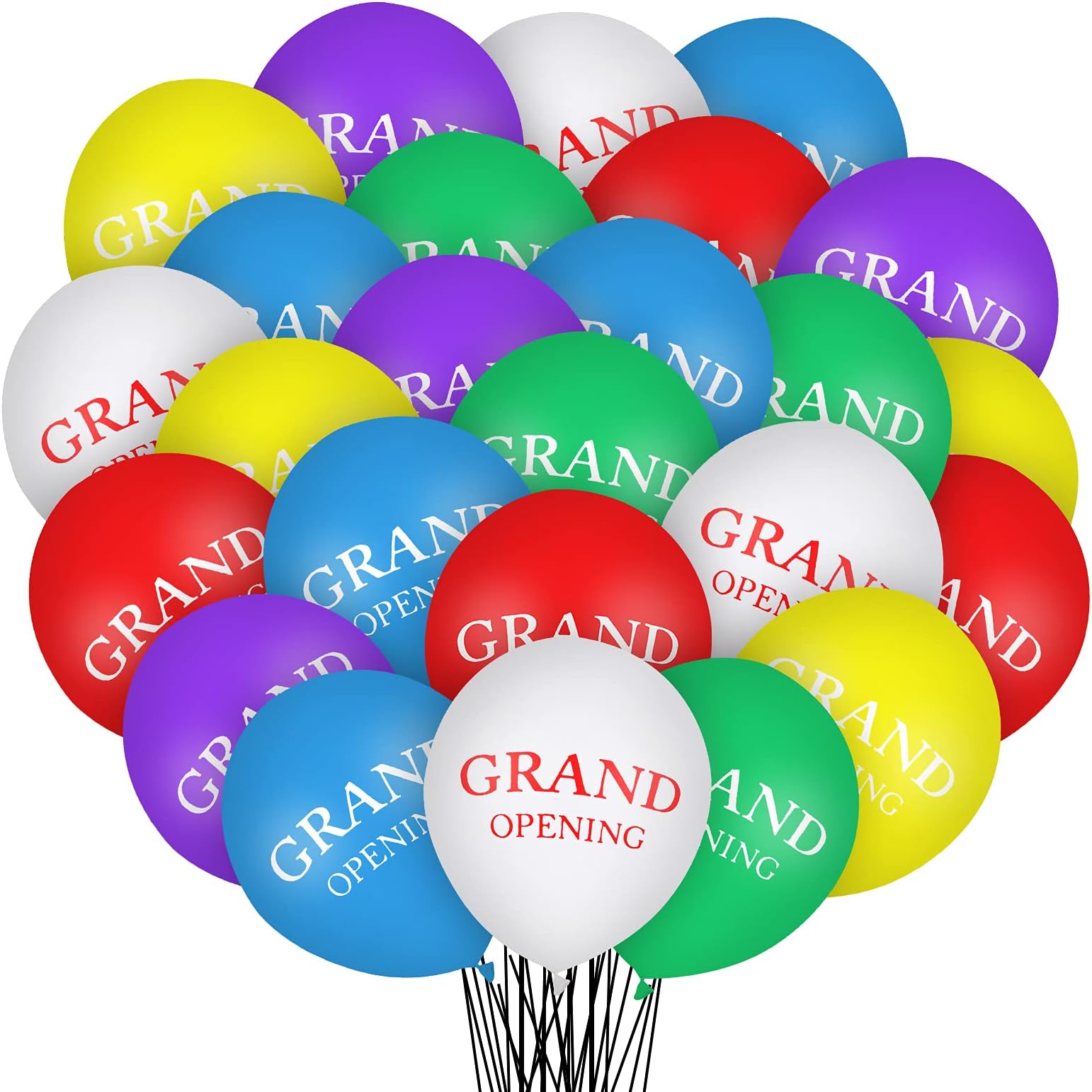30 Pcs Grand Opening Balloons Colorful Celebrate Business Balloons 12 Inches Latex Balloon for Opening Ceremony Decoration