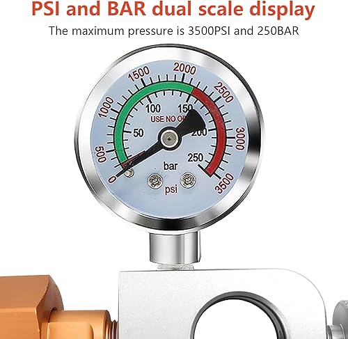 Miniatura 4 de Adaptador de recarga de CO2 para refrescos, adaptador de llenado con manómetro y válvula de alivio de presión, recarga de corriente para Soda