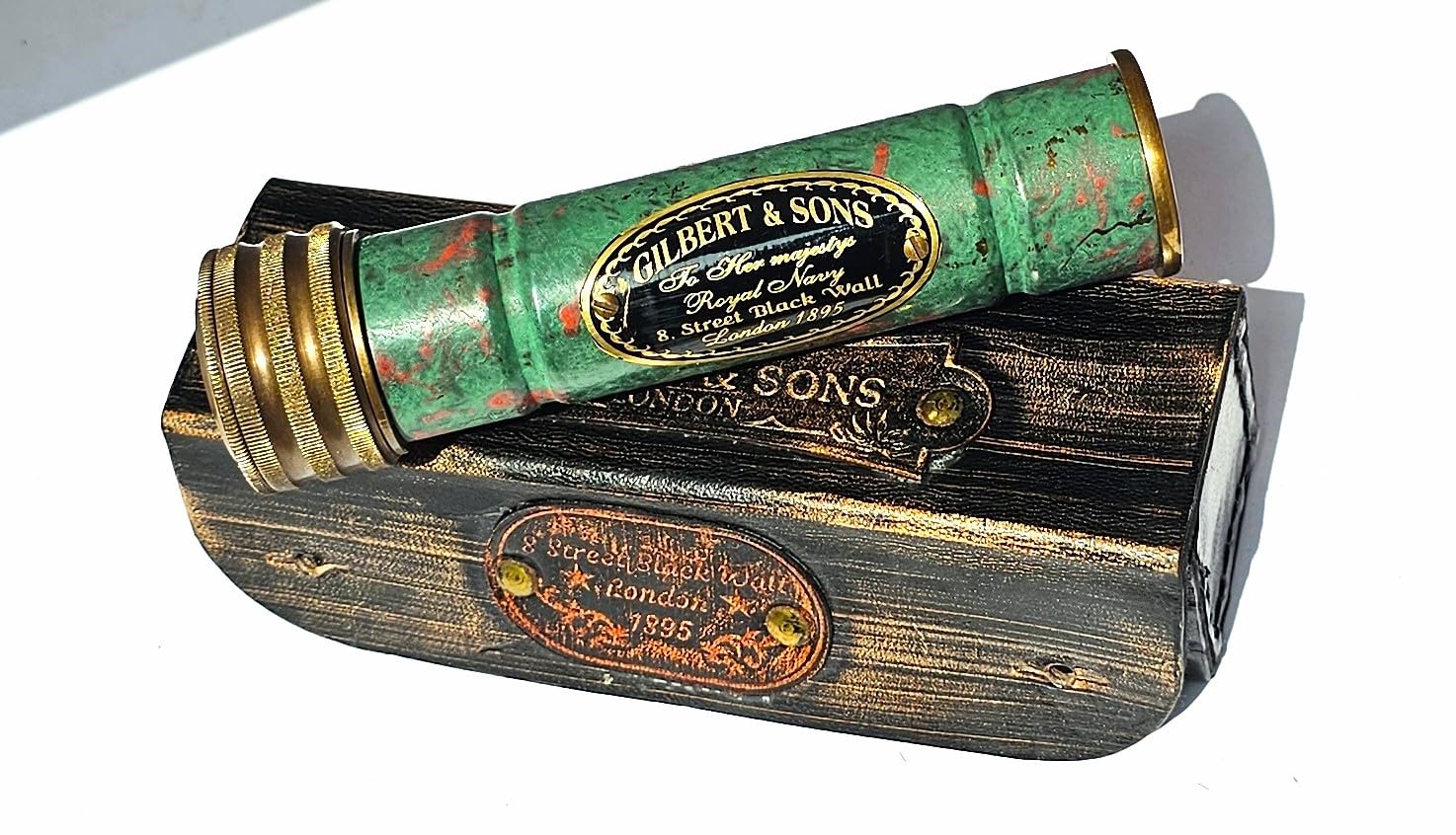 Karv Instruments Handmade Heavy Brass 6 Inches Kaleidoscope with Beautiful Patina Work, Best Birthday Gift for Children