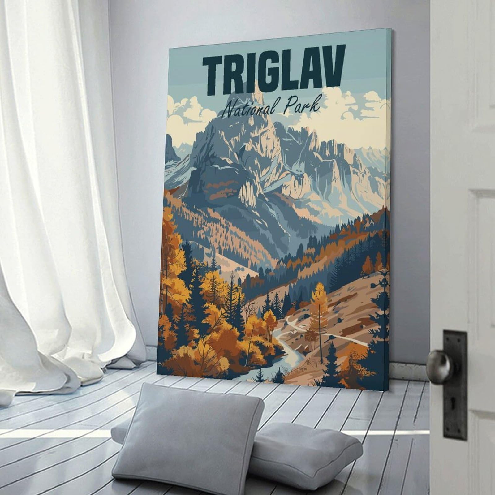 Junmoney Triglav National Park Hanging Wall Art, 20x30inch(50x75cm), for Home Walls, Creative Rooms Or Shared Spaces, A Flexible Wall Accent for Shared Spaces