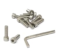 Vista 187 de iexcell 25 piezas M4 x 60/65/70/75/3.150 in paso de rosca 0.028 in acero inoxidable 304 cabeza hexagonal Tornillos Tornillos surtido Kit