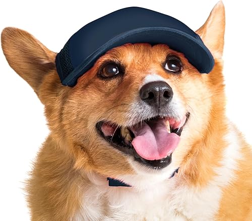 Miniatura 8 de PupLid Sombreros de camionero para perros (pequeños), protección solar elegante de alta calidad para el perro moderno, ajustables para un ajuste