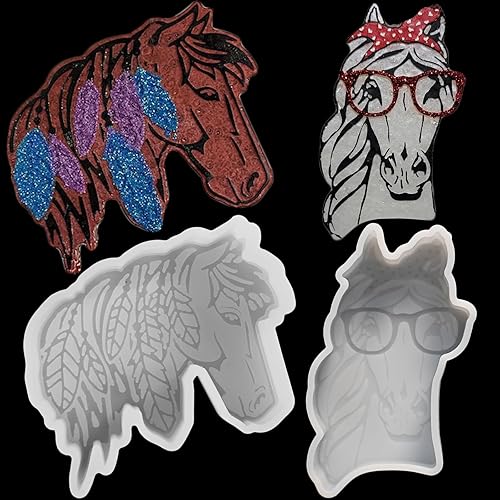 Vista 13 de SOBEIT Molde de freshies para automóvil con forma de corazón de la bandera de Estados Unidos, molde de silicona para freshie, molde de resina epoxi