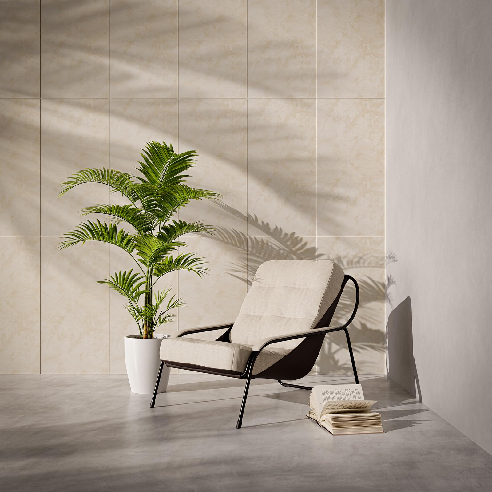 MDEKOR Pannelli da parete in pietra 50x100 cm | Rivestimento murale 3D in XPS in effetto pietra | 60 pezzi = 30 m² di sabbia | Pannelli spessi 4,5 mm | Piastre decorative in polistirolo per interni