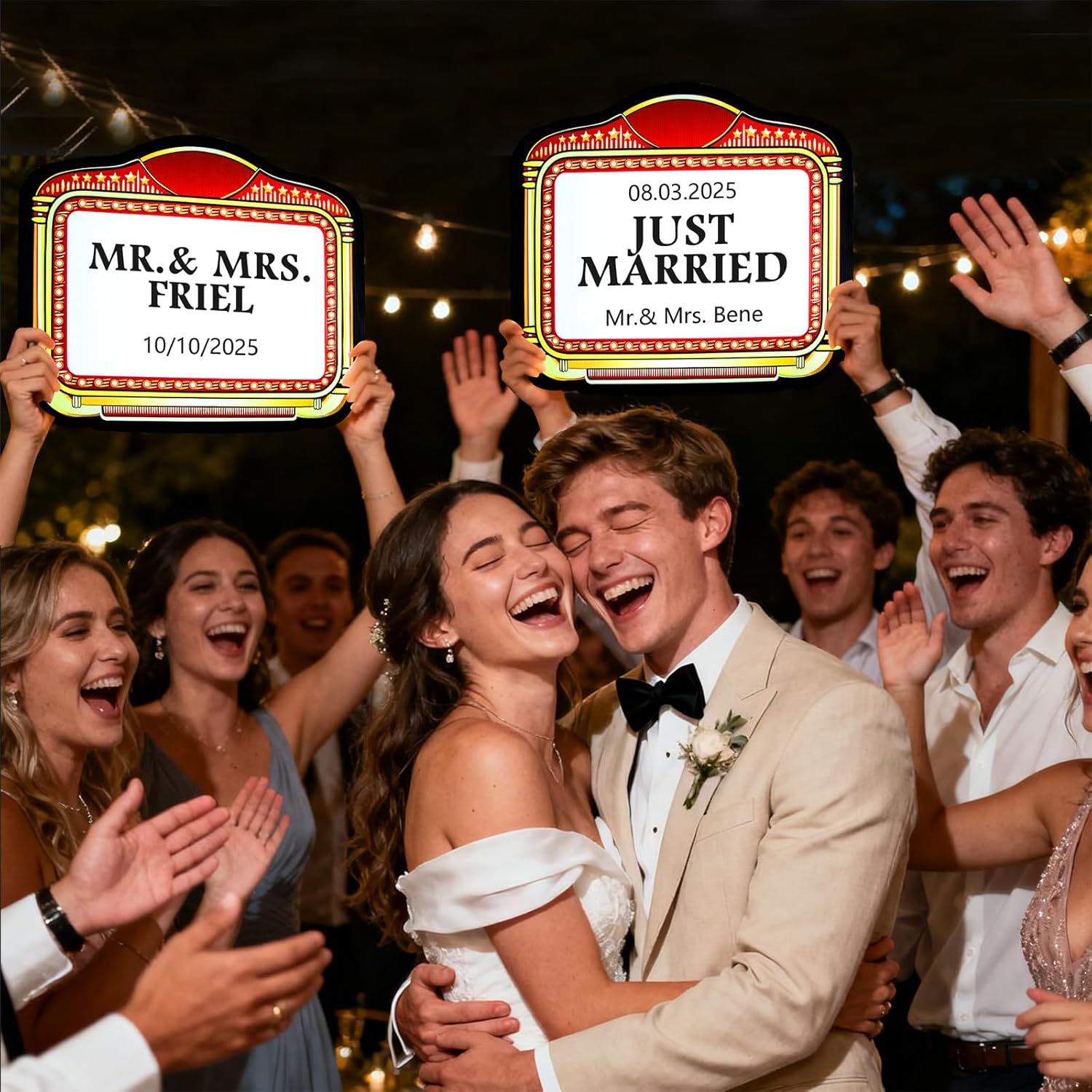 Bottle Service Sign,2 Pack Wedding Party Entrance Props Bottle Service Sign with Letters (Red)