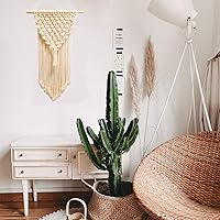 Vista 5 de RQWZBCHX DIY Macrame Wall Hanging Kits, 3 Patterns Macrame DIY Wall Hangers for Beginners, Home Decor with 200 Meters Macrame Cord, 3 PCS Wooden