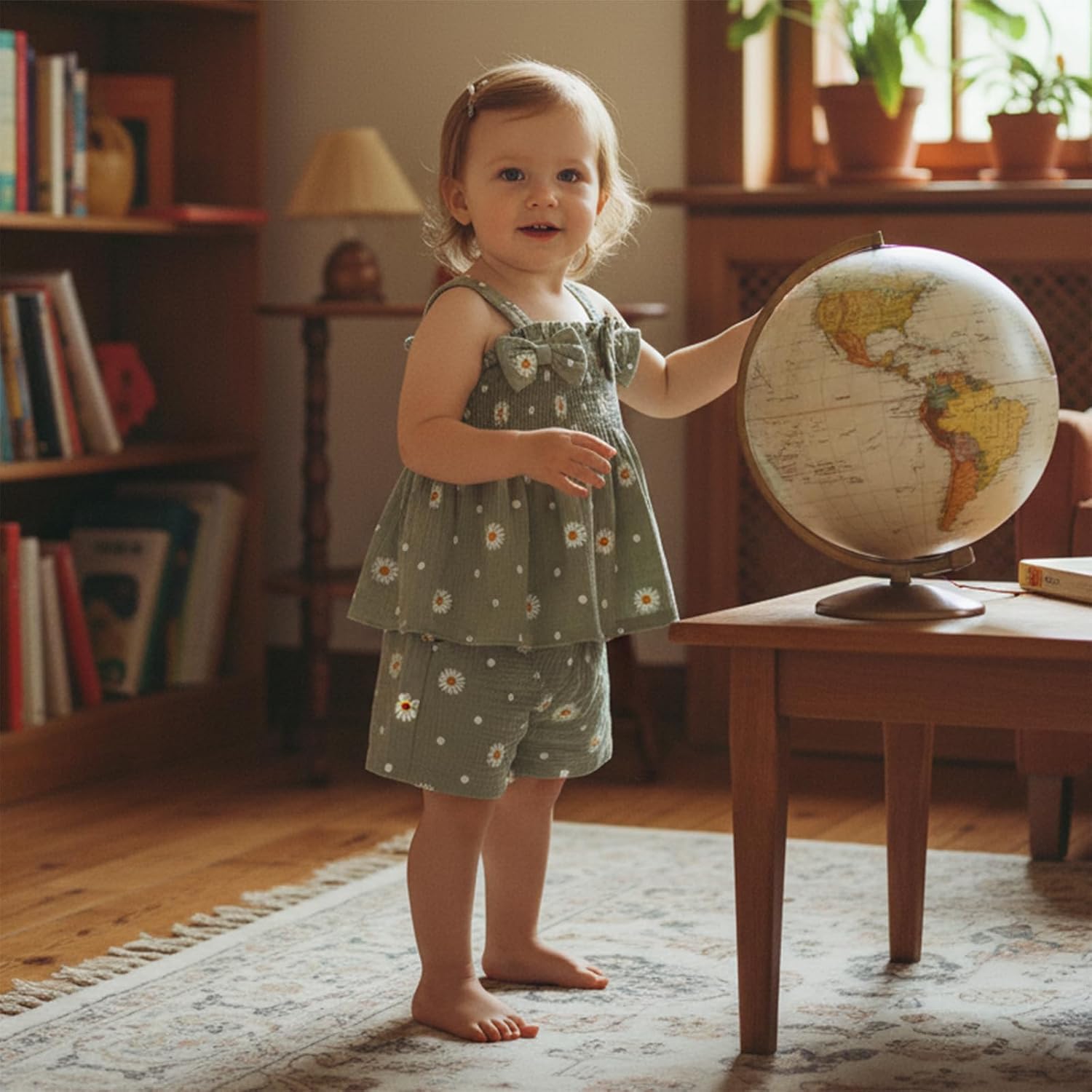 Toddler Baby Girl Clothes Summer Outfits Daisy Print Sleeveless Shirt Tops Cute Shorts Set 12 18 24 Months 2T 3T - Image 4