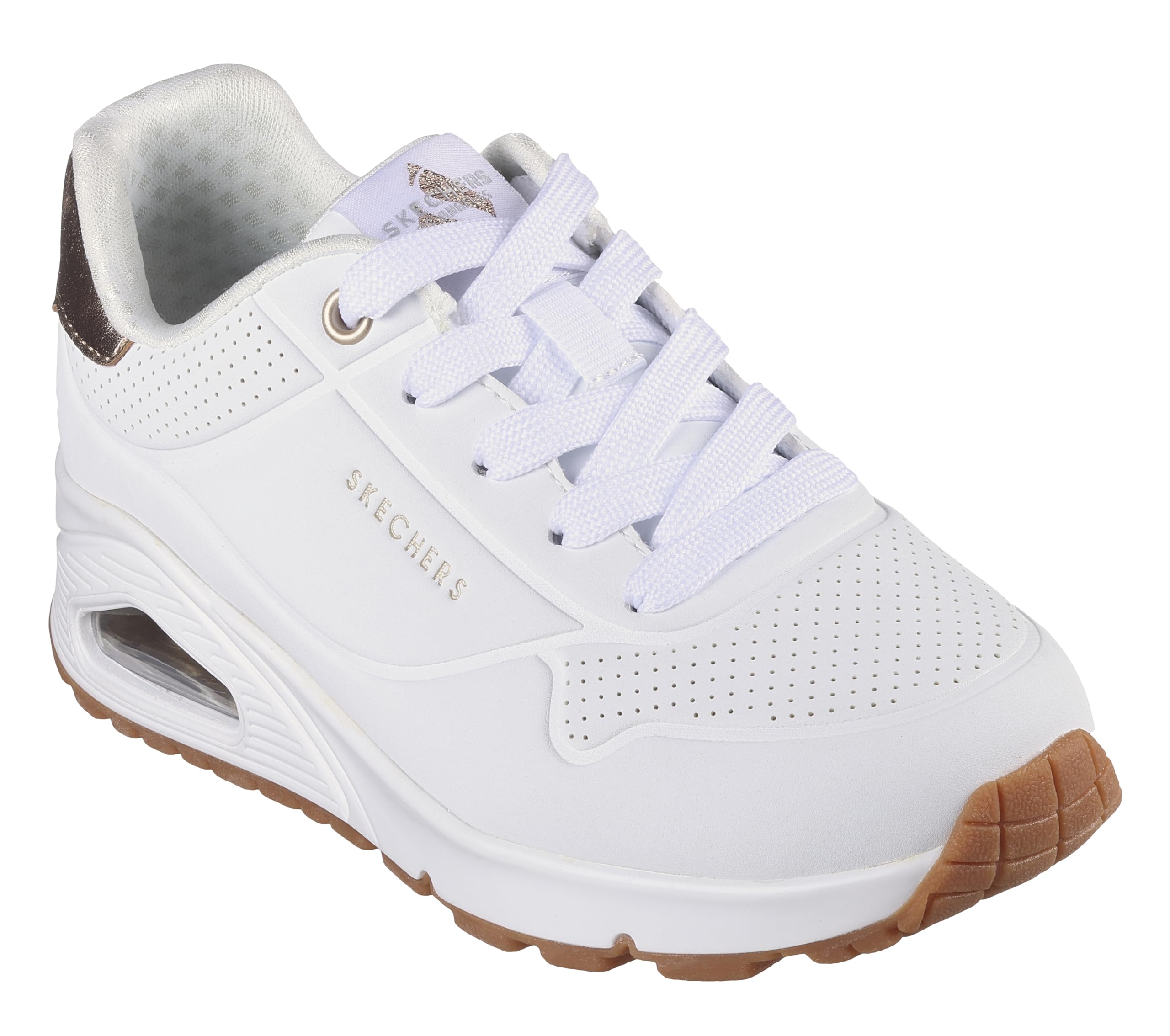 Skechers Scarpe UNO Gen1 Shimmer Away W Bianco Oro 355