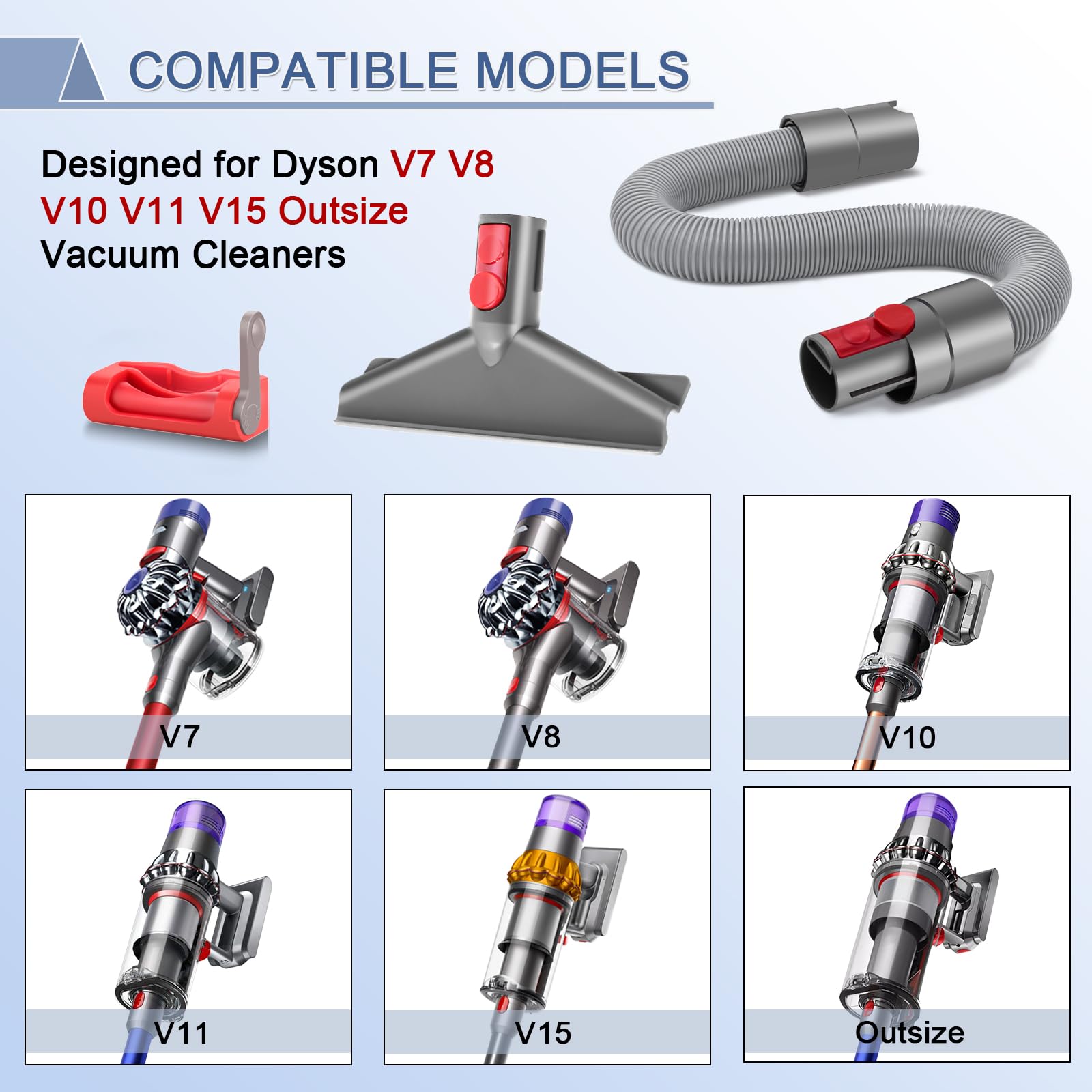 Mattress Tool + Flexible Extension Hose Kit for Dyson V15 V12 V8