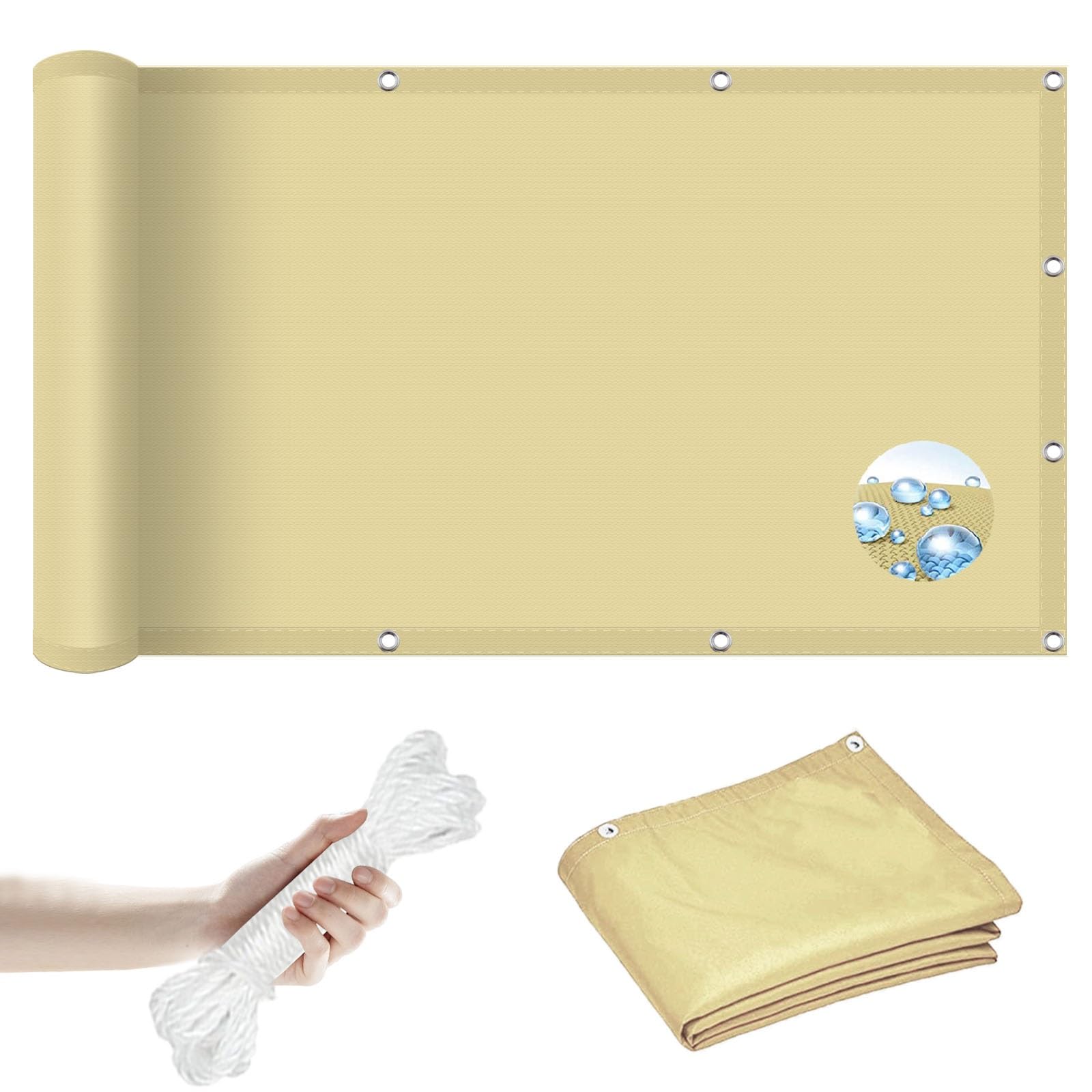 Protection rayons UV voile d'ombrage imperméable 2.2 x 4.8 m