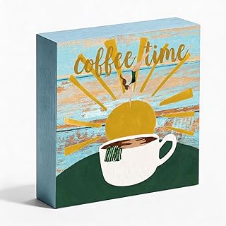 Summer Coffee Sign Coffee Bar Decor Sunshine Decorations for Home Office...