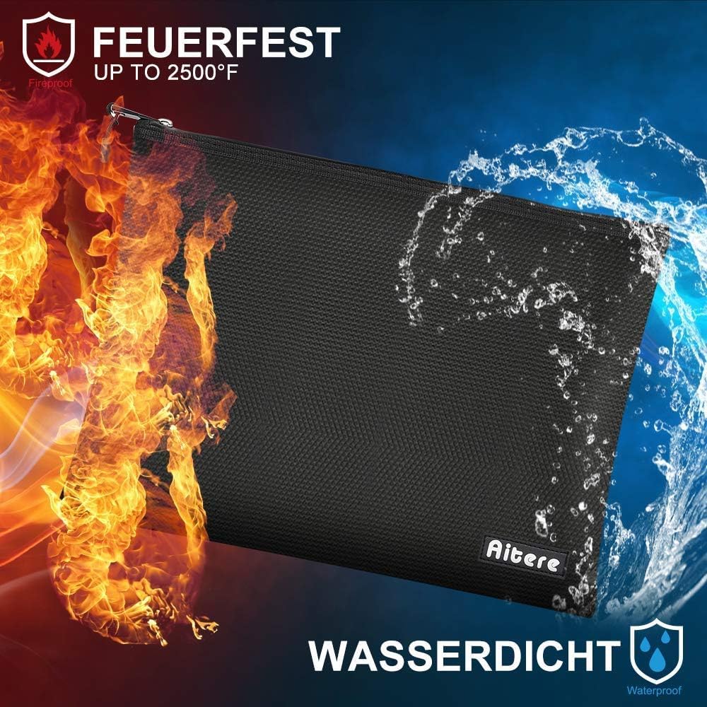 Fireproof Document Bag, Fireproof and Waterproof Document Box, Briefcase for A4 Documents, Passport, Bank Files - Image 4