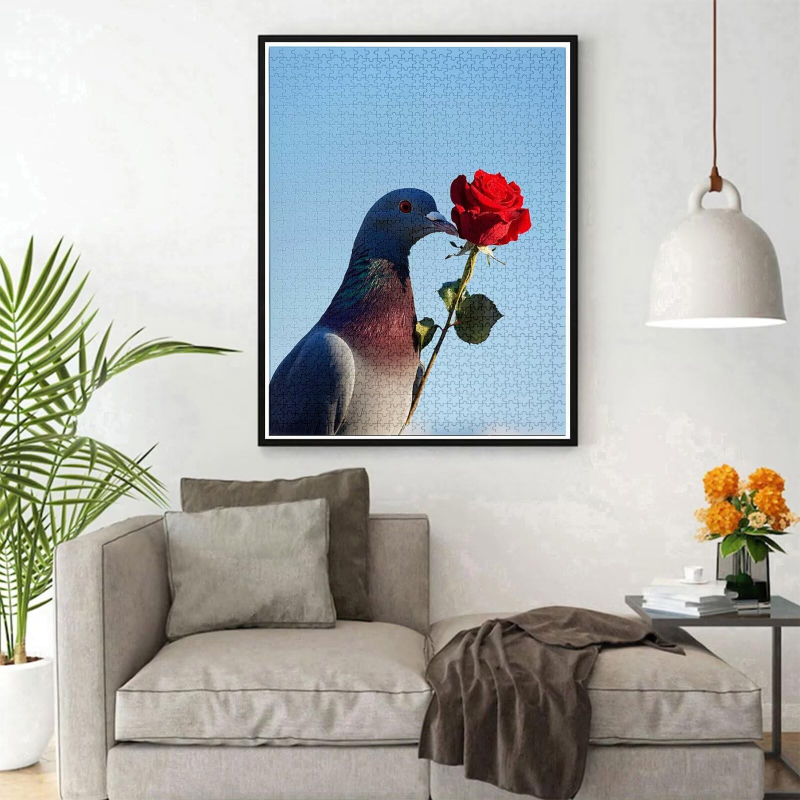 Puzzle 4000 elementów, róże, dla dorosłych, DIY, duże maty puzzle, drewniane puzzle dla dorosłych i dzieci od 12 lat, drewniana jigsawa, gołąb, gra zręcznościowa dla całej rodziny, prezenty D-805