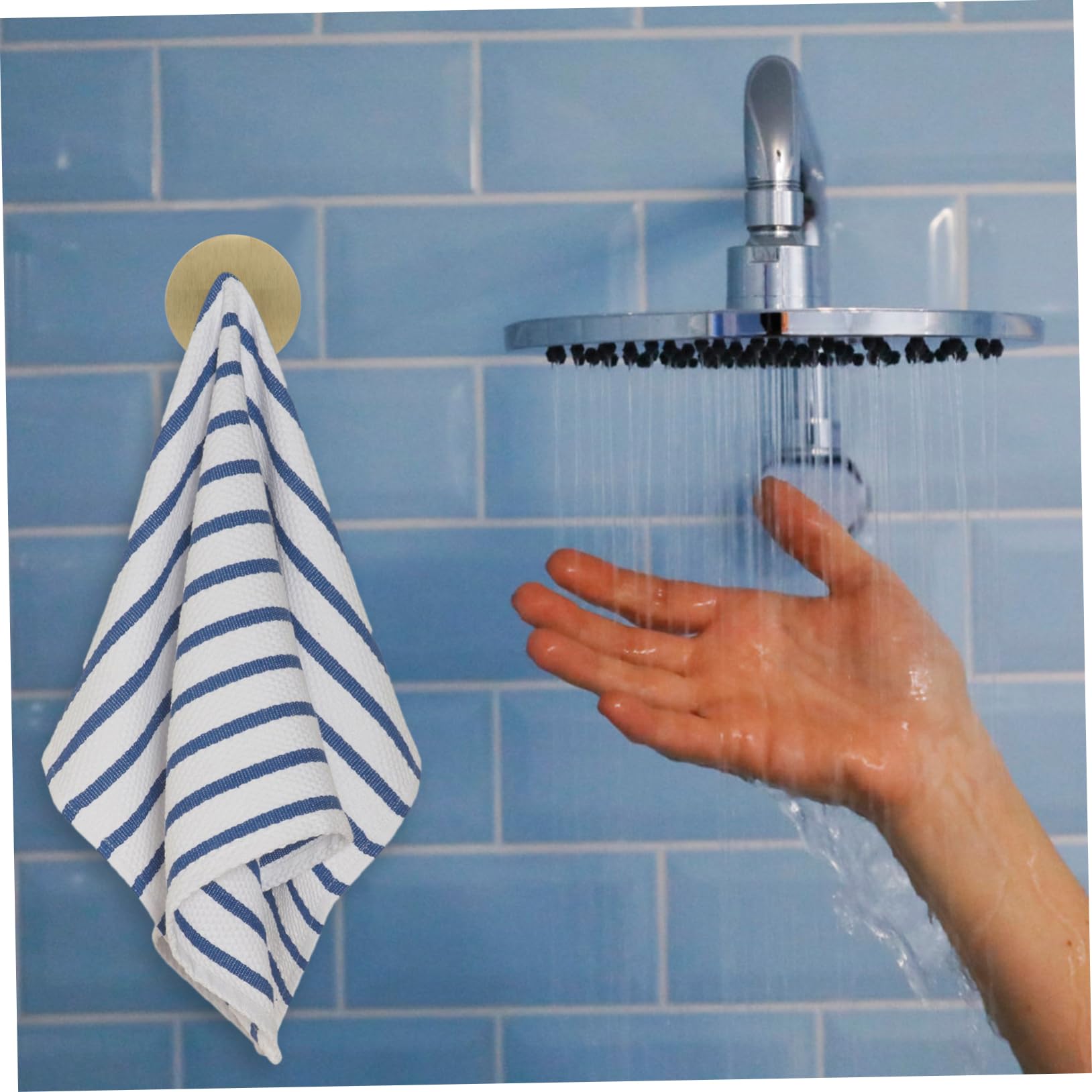 jojofuny Gancho De Acero Inoxidable Gancho Para Colgar En La Puerta Percheros Adhesivos Ganchos De Baño Ganchos De Ducha Para Toallas Toallero Adhesivo Golden 4 Piezas X 4