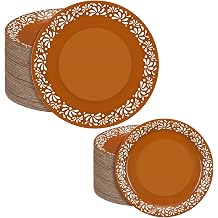 50PCS 7in & 50PCS 9 inch Platos De Barro Mexicanos Paper Plates Cielito Lindo Party Decoration Mexican Paper Plates Terracotta Flower Pottery Plate for Mexican Birthday Party Decorations M, Floral