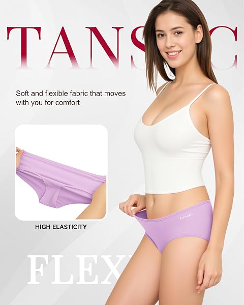 Culottes Femme Coton Élasticité Parfaite – Taille Moyenne, Confort Respirant – Lot de 6 - 3