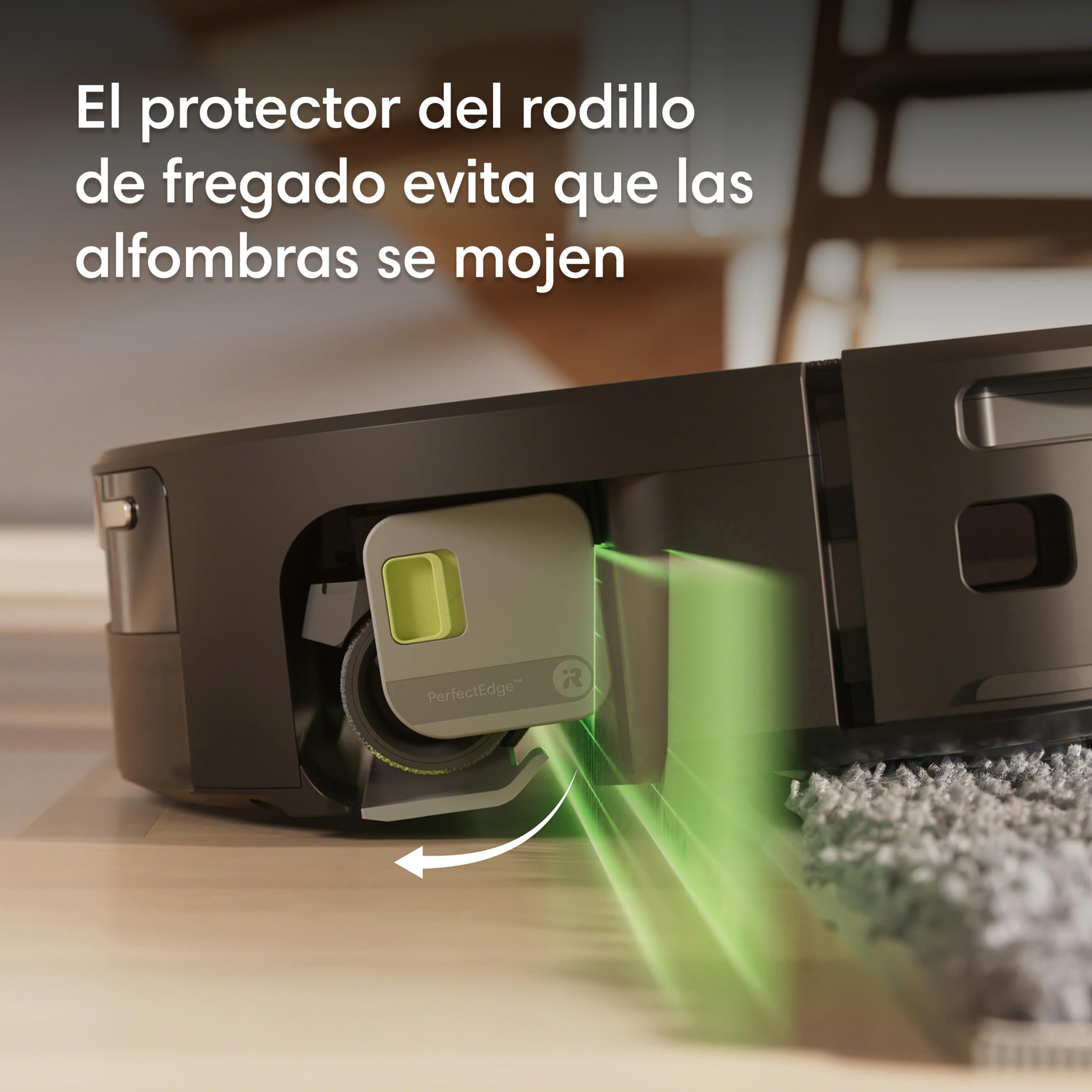 iRobot Roomba Max 775 Combo Base AutoWash multifunción y Agua Caliente, 30.000 Pascales, Rodillo PowerSpin Extensible, Cubierta Protectora, 2 cepillos, Fregado/Secado con Calor, LiDAR 3D con IA, Negro