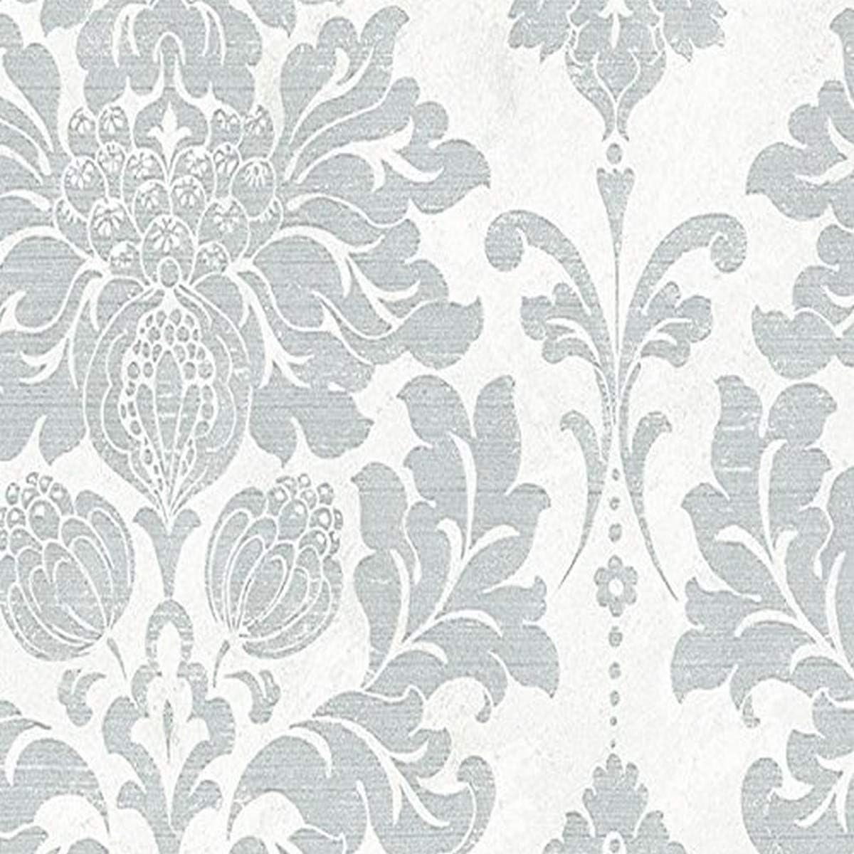 Manhattan Comfort NWMD29419 Crestview Double Roll of Vinyl Decorative Wallpaper, Metallic Silver